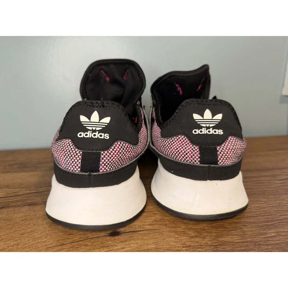 Adidas Originals X_PLR Shock Pink Black Knit Running‎ Shoes B37438 Womens 6.5
